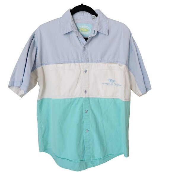 Vtg 80s Pacific Coast Highway Shirt S PCH Tropics Colorblock Surf‎ Short Sleeve - Picture 4 of 16
